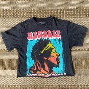 jimi hendrix live in concert cropped tee